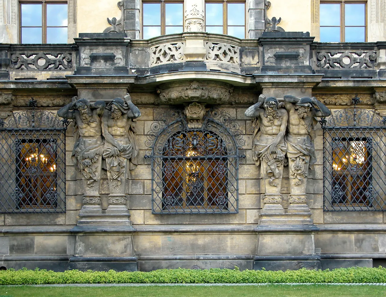 Residenzschloss und grünes Gewölbe - 20080711030DR Dresden Residenzschloß Grünes Gewölbe
