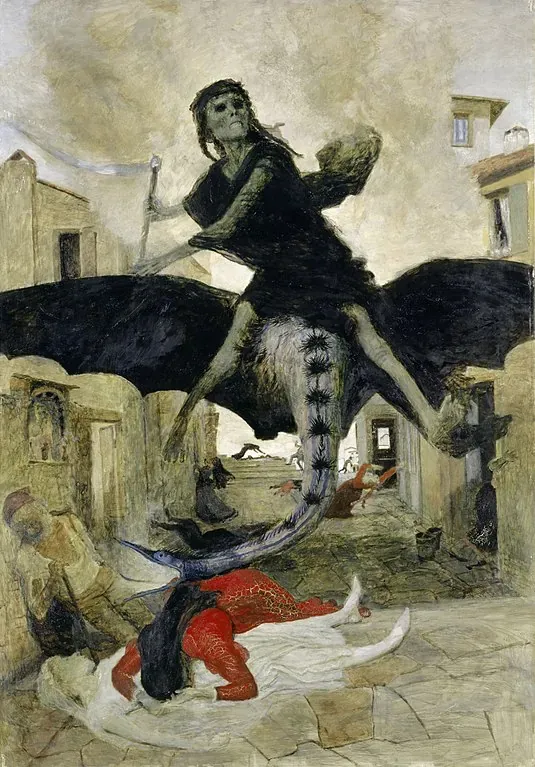 Gemälde "Die Pest" von Arnold Böcklin