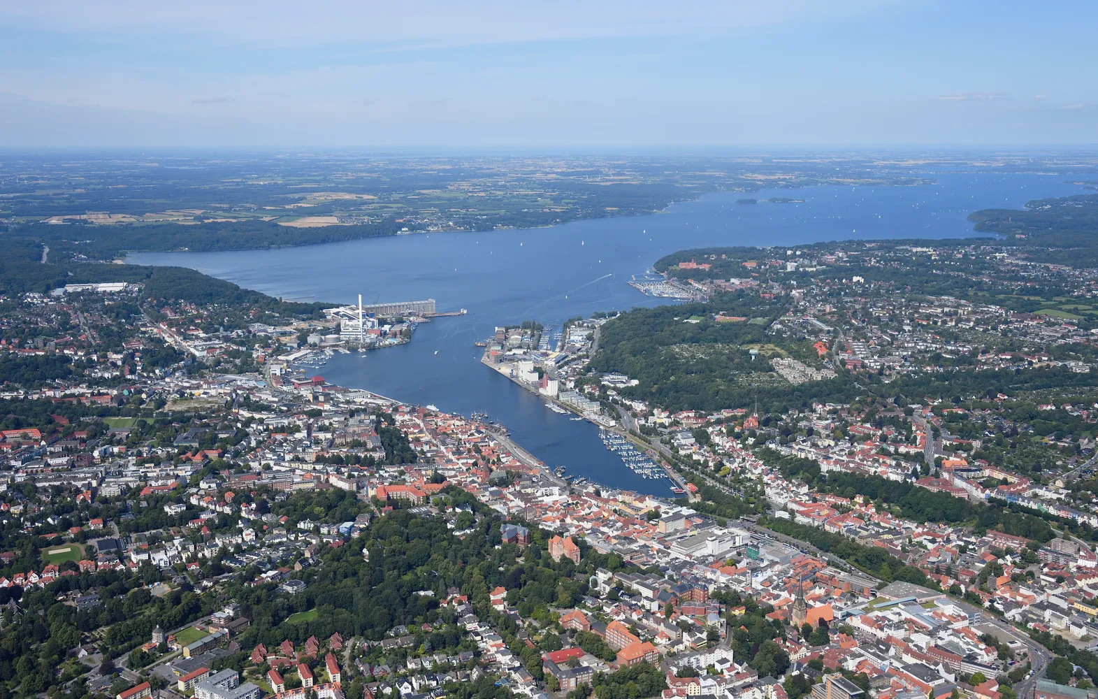Flensburger Förde - Aerial image of Flensburg Firth (view from the south)