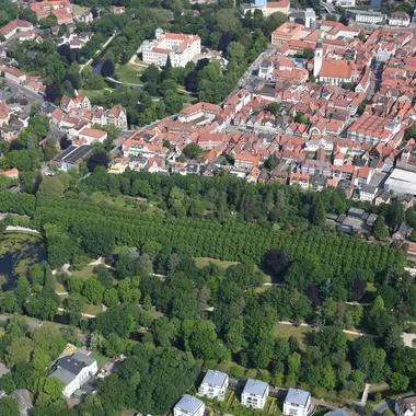 Französischer Garten - Aerial image of French Garden in Celle (view from the southeast)