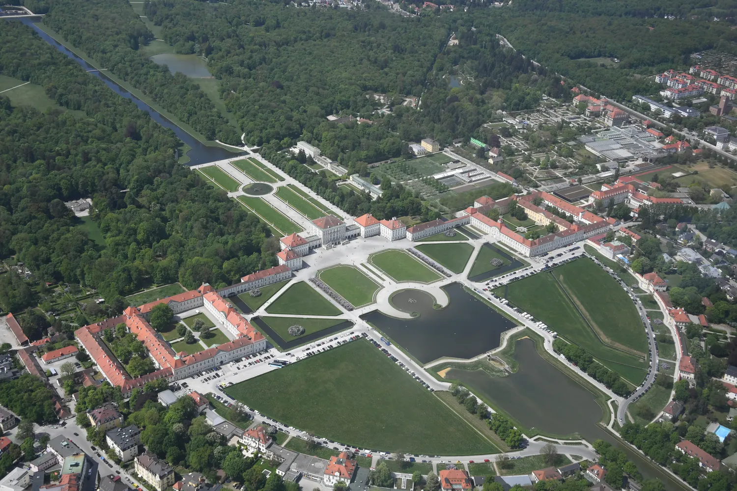 Schloss Nymphenburg - Aerial image of Schloss Nymphenburg
