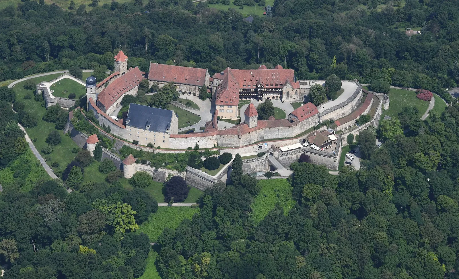 Veste Coburg - Aerial image of the Coburg Fortress
