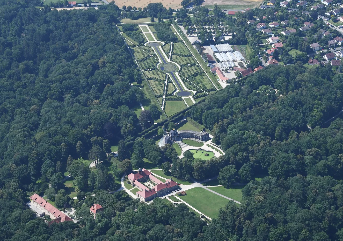 Eremitage - Aerial image of the Eremitage Bayreuth