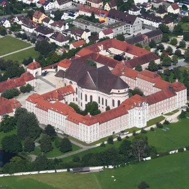 Kloster Wiblingen - Aerial image of the Wiblingen Abbey (view from the east)