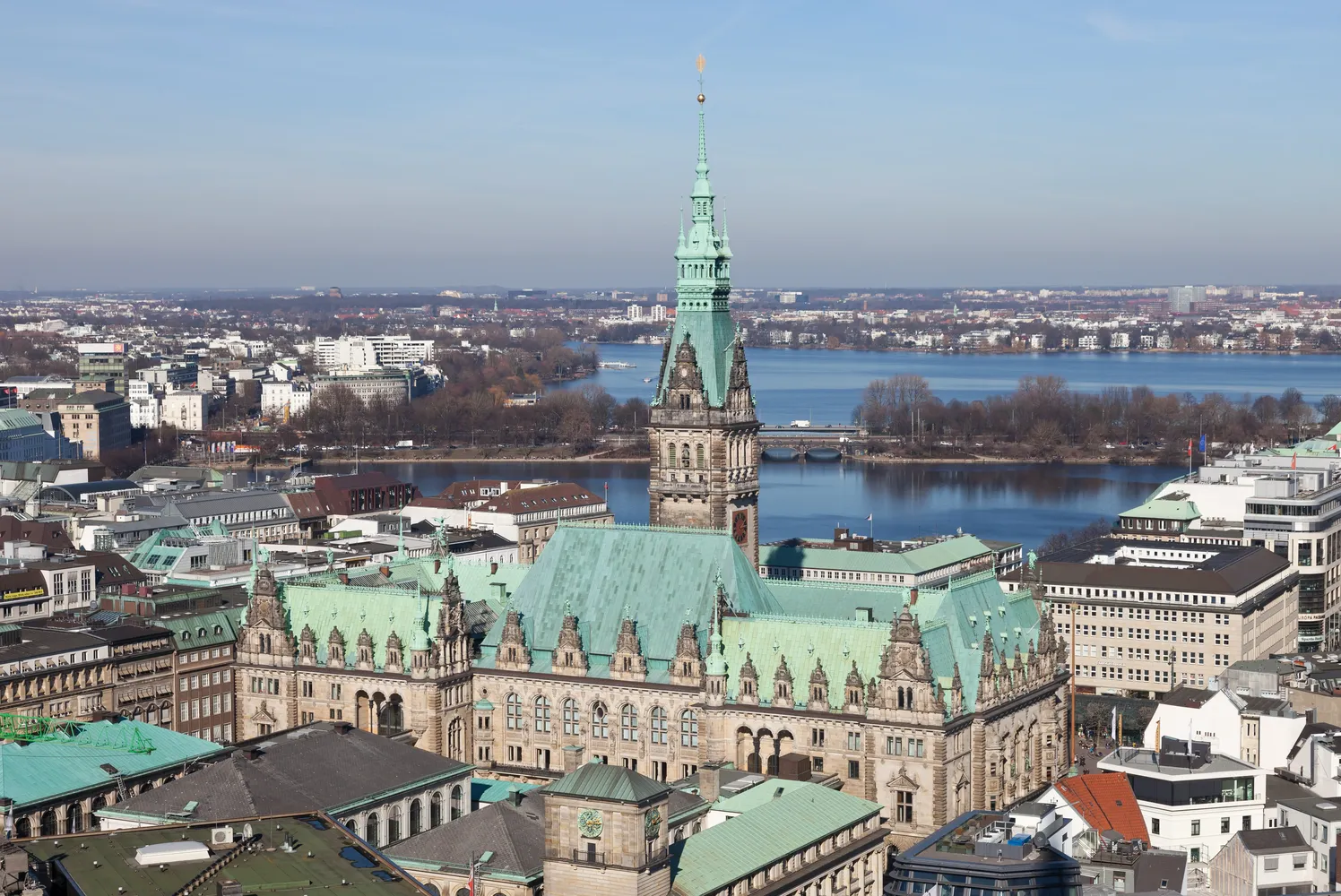Hamburger Rathaus - Alsterblick Hamburg