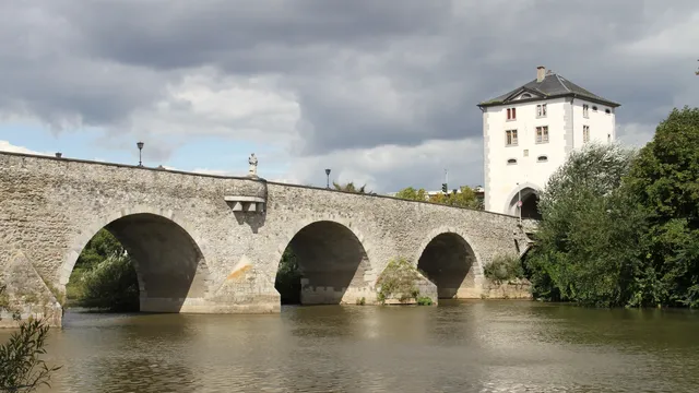 Statue von St. John von Nepomuk / Alte Lahnbrücke Limburg an der Lahn