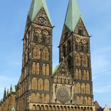 Bremer Dom St. Petri - Bremen Domtürme von Rathausstufen 19h51b4h