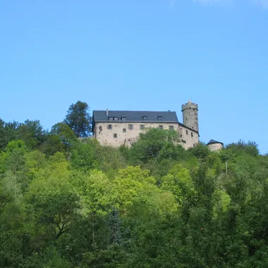 Burg Greifenstein in Blankenburg - Burg.Greifenstein.Thüringen.Außenansicht