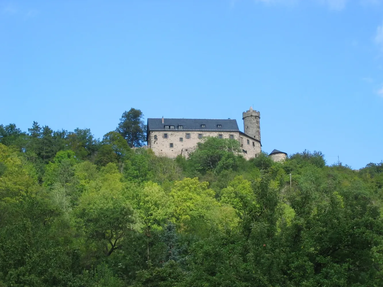 Burg Greifenstein in Blankenburg - Burg.Greifenstein.Thüringen.Außenansicht