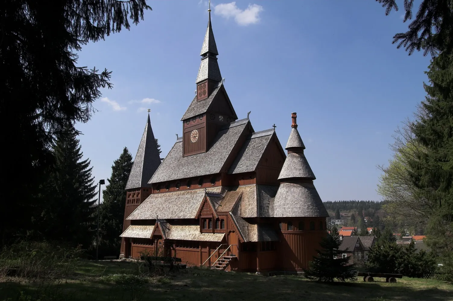 Stabkirche Hahnenklee - HahnenkleeStabkircheSued2