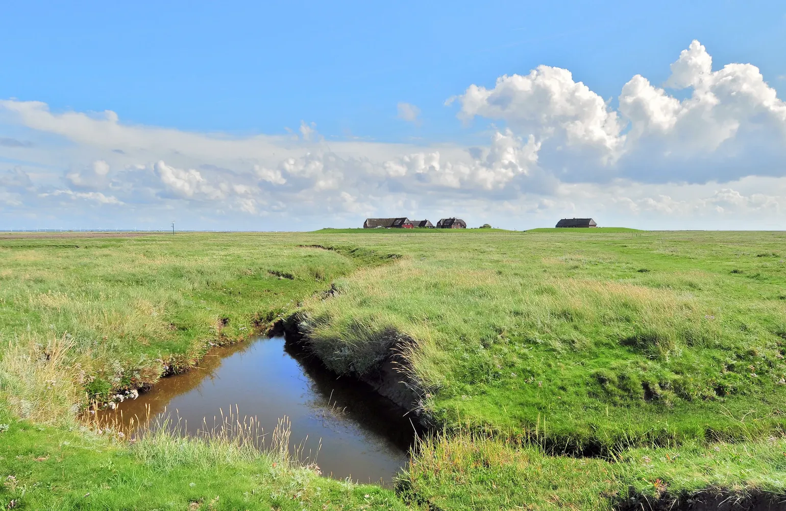 Hallig Gröde - Hallig Gröde, Germany, view from the marina
