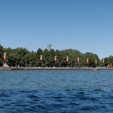 Maschsee - Hannover, de Maschsee vanaf de Karl Thiele Weg IMG 4534 2018-07-01 14.20