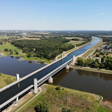 Kanalbrücke Magdeburg - Magdeburg Kanalbrücke aerial view 13