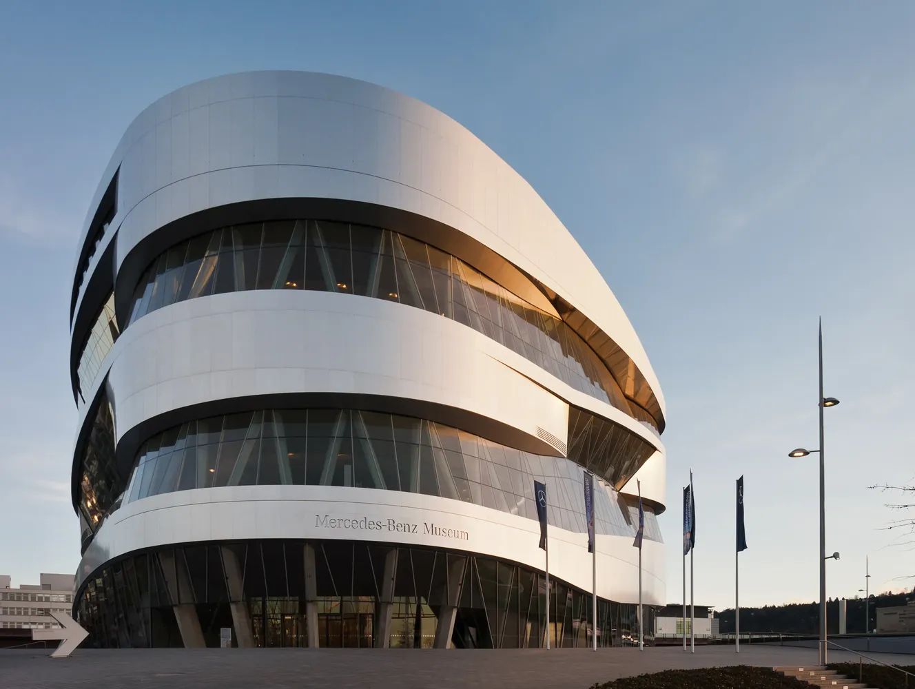 Mercedes-Benz Museum - Mercedes-Benz Museum 201312 02 sunset