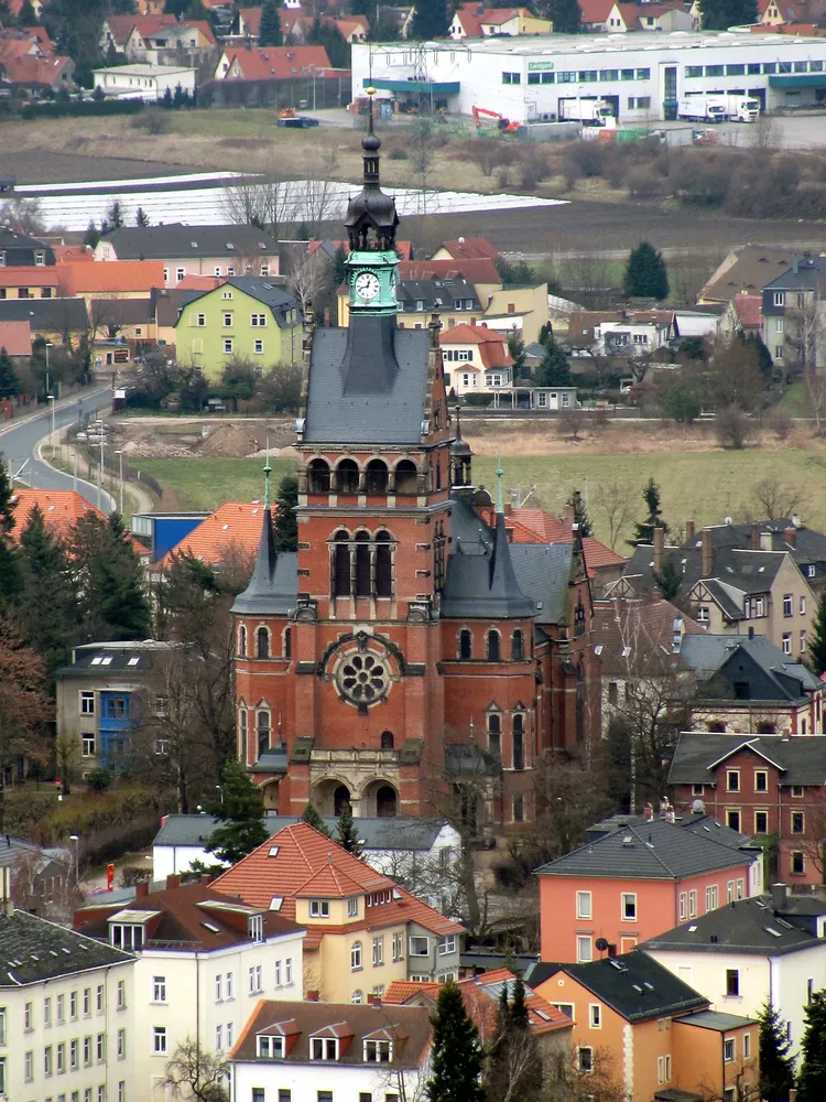 Lutherkirche Radebeul - Radebeul Lutherkirche vom Bismarckturm
