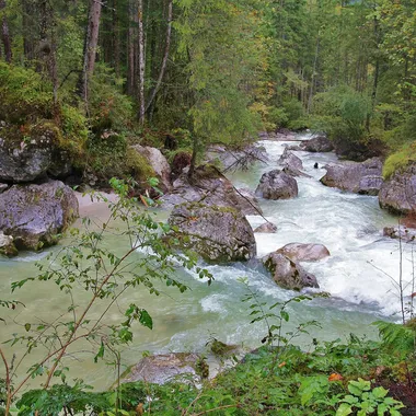 Zauberwald am Hintersee - Ramsauer Ache im Geotop Zauberwald