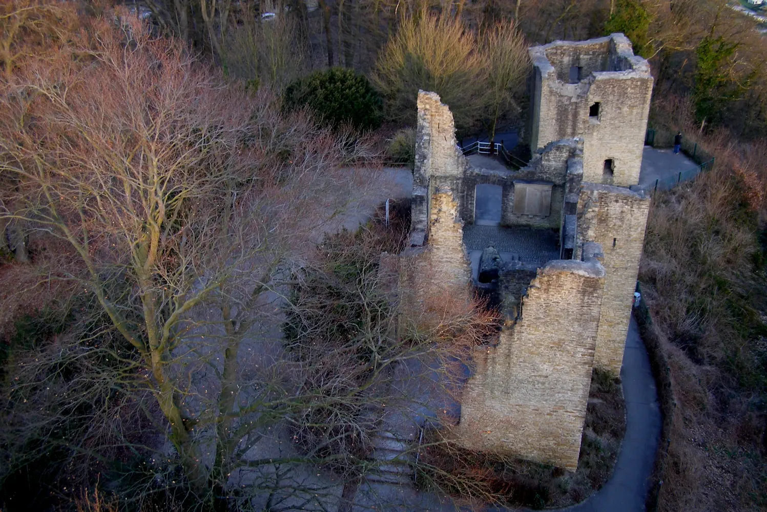 Hohensyburg - Ruine Hohensyburg, Blick vom Vincketurm
