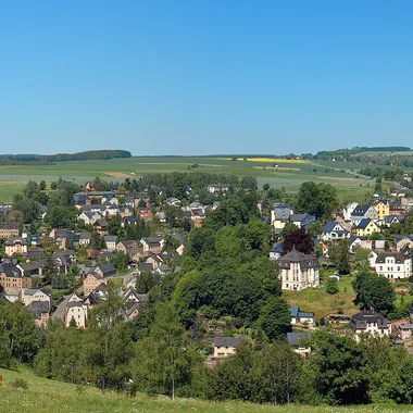 Altstadt Schneeberg - Schneeberg panorama from south east (aka)