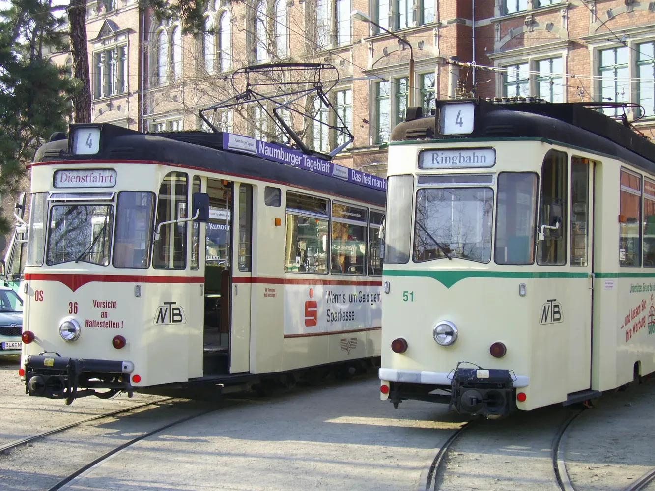 Naumburger Straßenbahn - Strassenbahn-nmb-tw36undtw51 depot