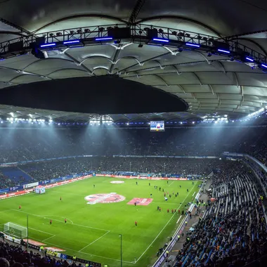 Volksparkstadion / HSV Museum - Well lit soccer stadium (Unsplash)